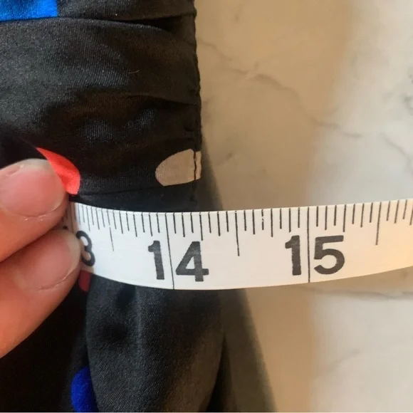 Halston Heritage Womens Strapless Black Polka Dot Silk Dress with Pockets Size 6 - Picture 12 of 16